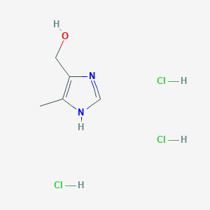 molecular formula C5H11Cl3N2O B11824486 (5-methyl-1H-imidazol-4-yl)methanol;trihydrochloride 