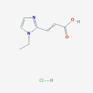 3-(1-Ethylimidazol-2-yl)prop-2-enoic acid;hydrochloride