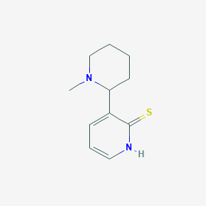 molecular formula C11H16N2S B11824514 3-(1-Methylpiperidin-2-yl)pyridine-2(1H)-thione 