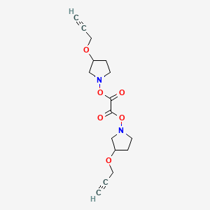 molecular formula C16H20N2O6 B11824565 Bis(3-prop-2-ynoxypyrrolidin-1-yl) oxalate 