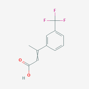 molecular formula C11H9F3O2 B11824574 3-[3-(trifluoromethyl)phenyl]but-2-enoic acid 