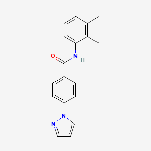 molecular formula C18H17N3O B1182465 N-(2,3-dimethylphenyl)-4-(1H-pyrazol-1-yl)benzamide 