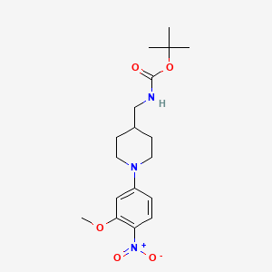 tert-Butyl ((1-(3-methoxy-4-nitrophenyl)piperidin-4-yl)methyl)carbamate