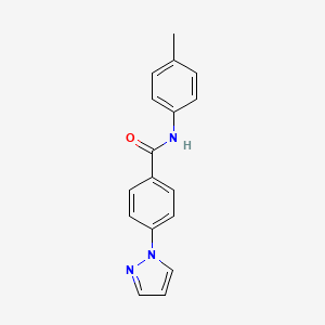 molecular formula C17H15N3O B1182467 N-(4-methylphenyl)-4-(1H-pyrazol-1-yl)benzamide 