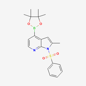 2-Methyl-1-(phenylsulfonyl)-4-(4,4,5,5-tetramethyl-1,3,2-dioxaborolan-2-yl)-1H-pyrrolo[2,3-b]pyridine