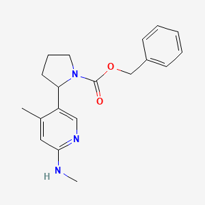 Benzyl 2-(4-methyl-6-(methylamino)pyridin-3-yl)pyrrolidine-1-carboxylate