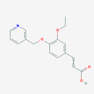 3-[3-ethoxy-4-(pyridin-3-ylmethoxy)phenyl]prop-2-enoic acid