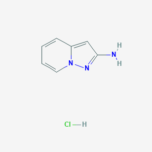 molecular formula C7H8ClN3 B11824796 Pyrazolo[1,5-a]pyridin-2-amine hydrochloride 