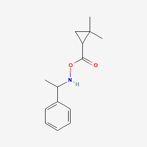 molecular formula C14H19NO2 B11824809 (+)-|A-Methylbenzylamine (-)-2,2-Dimethylcyclopropanecarboxylate 