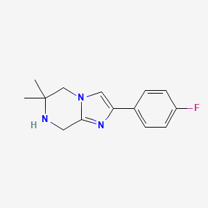 2-(4-Fluorophenyl)-6,6-dimethyl-5,6,7,8-tetrahydroimidazo[1,2-A]pyrazine