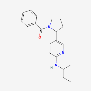 molecular formula C20H25N3O B11824970 (2-(6-(sec-Butylamino)pyridin-3-yl)pyrrolidin-1-yl)(phenyl)methanone 