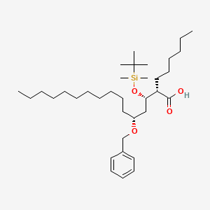 molecular formula C35H64O4Si B11825007 (2S,3S,5R)-5-(benzyloxy)-3-((tert-butyldimethylsilyl)oxy)-2-hexylhexadecanoic acid 