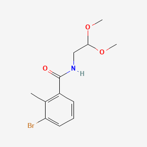 molecular formula C12H16BrNO3 B1182501 3-bromo-N-(2,2-dimethoxyethyl)-2-methylbenzamide 