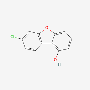 molecular formula C12H7ClO2 B11825053 7-Chlorodibenzofuran-1-ol 