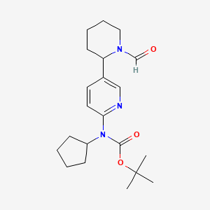 tert-Butyl cyclopentyl(5-(1-formylpiperidin-2-yl)pyridin-2-yl)carbamate