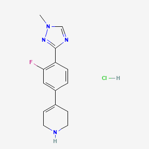 4-(3-fluoro-4-(1-methyl-1H-1,2,4-triazol-3-yl)phenyl)-1,2,3,6-tetrahydropyridine hydrochloride