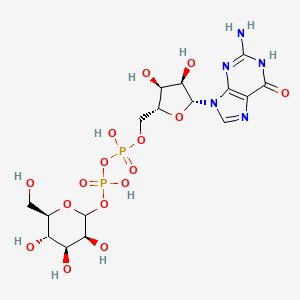 molecular formula C16H25N5O16P2 B11825208 Guanosine 5'-(trihydrogen diphosphate) P'-D-mannopyranosyl ester 