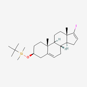 molecular formula C25H41IOSi B11825250 tert-butyl(((3S,8R,9S,10R,13S,14S)-17-iodo-10,13-dimethyl-2,3,4,7,8,9,10,11,12,13,14,15-dodecahydro-1H-cyclopenta[a]phenanthren-3-yl)oxy)dimethylsilane 