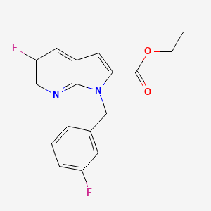 Ethyl 5-fluoro-1-(3-fluorobenzyl)-1H-pyrrolo[2,3-b]pyridine-2-carboxylate