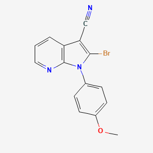 2-Bromo-1-(4-methoxyphenyl)-1H-pyrrolo[2,3-b]pyridine-3-carbonitrile