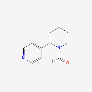 2-(Pyridin-4-yl)piperidine-1-carbaldehyde