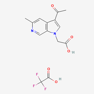 2-(3-acetyl-5-methylpyrrolo[2,3-c]pyridin-1-yl)acetic acid;2,2,2-trifluoroacetic acid