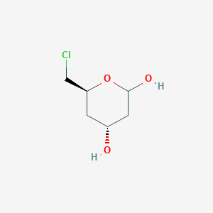 molecular formula C6H11ClO3 B11825318 (4R,6S)-6-(Chloromethyl)tetrahydro-2H-pyran-2,4-diol 