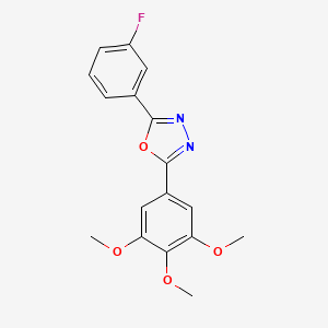 2-(3-Fluorophenyl)-5-(3,4,5-trimethoxyphenyl)-1,3,4-oxadiazole