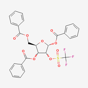 molecular formula C27H21F3O10S B11825364 1,3,5-Tri-O-benzoyl-2-O-(trifluoromethanesulfonyl)-a-D-ribofuranose 