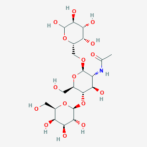 molecular formula C20H35NO16 B11825373 6-O-[2-Acetamido-2-deoxy-4-O-(b-D-galactopyranosyl)-b-D-glucopyranosyl]-D-galactopyranose 