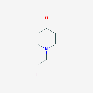 molecular formula C7H12FNO B11825385 1-(2-Fluoroethyl)piperidin-4-one 