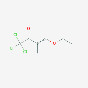 molecular formula C7H9Cl3O2 B11825425 1,1,1-trichloro-4-ethoxy-3-methylbut-3-en-2-one 