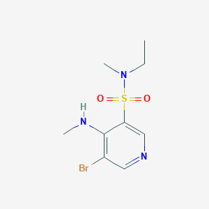 molecular formula C9H14BrN3O2S B11825453 5-Bromo-N-ethyl-N-methyl-4-(methylamino)pyridine-3-sulfonamide 