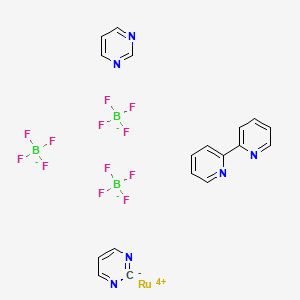 2-Pyridin-2-ylpyridine;2-pyrimidin-2-ylpyrimidine;ruthenium(3+);tritetrafluoroborate