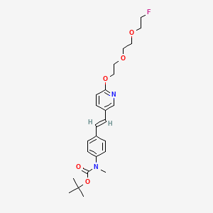 molecular formula C25H33FN2O5 B11825563 Tert-butyl (e)-(4-(2-(6-(2-(2-(2-fluoroethoxy)ethoxy)ethoxy)pyridin-3-yl)vinyl)phenyl)(methyl)carbamate 