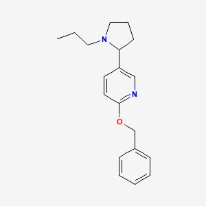 molecular formula C19H24N2O B11825621 2-(Benzyloxy)-5-(1-propylpyrrolidin-2-yl)pyridine 