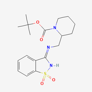 tert-Butyl 2-(((1,1-dioxidobenzo[d]isothiazol-3-yl)amino)methyl)piperidine-1-carboxylate