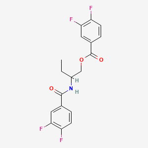 molecular formula C18H15F4NO3 B1182565 2-[(3,4-Difluorobenzoyl)amino]butyl 3,4-difluorobenzoate 