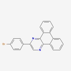 molecular formula C22H13BrN2 B11825653 2-(4-Bromophenyl)dibenzo[f,h]quinoxaline 