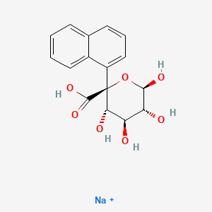 sodium (2S,3S,4S,5R,6R)-3,4,5,6-tetrahydroxy-2-(naphthalen-1-yl)oxane-2-carboxylic acid