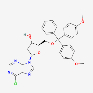 9-[5-O-[Bis(4-methoxyphenyl)phenylmethyl]-2-deoxy-beta-D-erythro-pentofuranosyl]-6-chloro-9H-purine