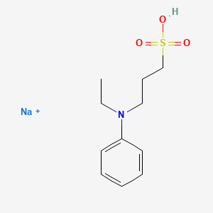 molecular formula C11H17NNaO3S+ B11825671 sodium;3-(N-ethylanilino)propane-1-sulfonic acid 