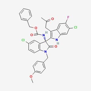 benzyl (R)-(5-chloro-3-(6-chloro-5-fluoro-3-(2-oxopropyl)-1H-indol-2-yl)-1-(4-methoxybenzyl)-2-oxoindolin-3-yl)carbamate