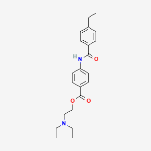 molecular formula C22H28N2O3 B1182579 2-(Diethylamino)ethyl 4-[(4-ethylbenzoyl)amino]benzoate 
