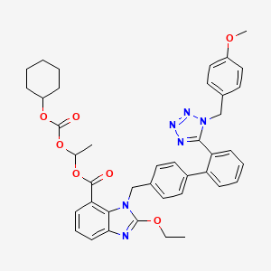 1-(((cyclohexyloxy)carbonyl)oxy)ethyl 2-ethoxy-1-((2'-(1-(4-methoxybenzyl)-1H-tetrazol-5-yl)-[1,1'-biphenyl]-4-yl)methyl)-1H-benzo[d]imidazole-7-carboxylate