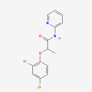 molecular formula C14H12Br2N2O2 B1182581 2-(2,4-dibromophenoxy)-N-pyridin-2-ylpropanamide 