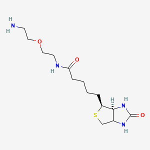 molecular formula C14H26N4O3S B11825813 N-[2-(2-aminoethoxy)ethyl]-5-[(3aS,4S)-2-oxo-1,3,3a,4,6,6a-hexahydrothieno[3,4-d]imidazol-4-yl]pentanamide 