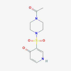 molecular formula C11H15N3O4S B11825817 1-(4-((4-Hydroxypyridin-3-yl)sulfonyl)piperazin-1-yl)ethanone 