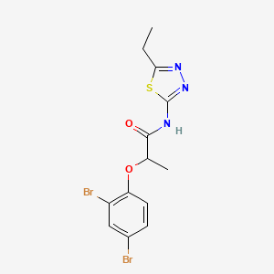 2-(2,4-dibromophenoxy)-N-(5-ethyl-1,3,4-thiadiazol-2-yl)propanamide