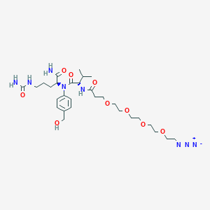 1-azido-N-[(1S)-1-{[(1S)-1-carbamoyl-4-(carbamoylamino)butyl][4-(hydroxymethyl)phenyl]carbamoyl}-2-methylpropyl]-3,6,9,12-tetraoxapentadecan-15-amide